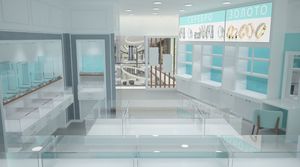 Vitrine de présentation de bijoux bleu Tiffany, style moderne et jeune, idée de conception de boutique de bijoux, vitrine de présentation de bijoux à vendre - Product Image 4