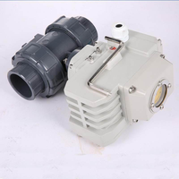 Vannes à boisseau sphérique électriques en PVC à plateforme haute DN20 DN25 DN32 DN40 DN50 DN65 DN80 220V 12V 24V électrovannes à deux voies pour l'eau