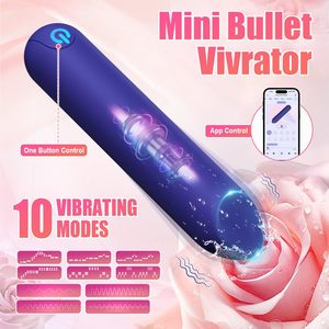 Wasserdichter IPX7 Silikon-Bullet-Vibrator 10-Gang <span class=keywords><strong>Mini</strong></span>-Sexspielzeug Bullet-Vibrator <span class=keywords><strong>Dildo</strong></span> mit G-Punkt- und Klitoris-Stimulator für Frauen - Product Image 2