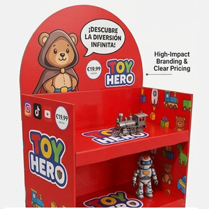 Exhibidor de Cartón Personalizable para Juguetes |   Exhibidor de Figuras de Pie para Piso |   Expositor para Figuras de Acción y Tiendas de Modelismo - Product Image 3