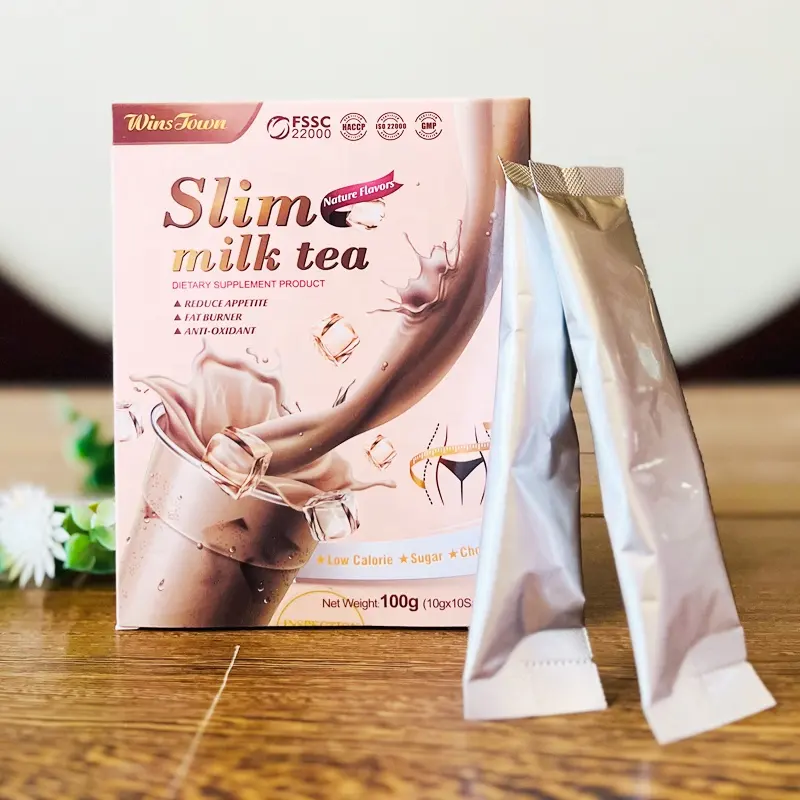 Custom slim milk tea slimming meal replacement Fat burner herbal supplements powder Fat diet shake Weight loss products