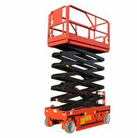 Plataforma Elevadora Autopropulsada BeigonK de 4-14 Metros, Plataforma de Trabajo Tipo Tijera de 320KG, Plataforma Elevadora de Tijera