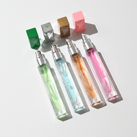 Botol Parfum Isi Ulang 10ml Desain Baru Warna-warni, Botol Kaca Mini Sekrup 10 ml untuk Perjalanan, Tersedia