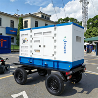 Générateur diesel silencieux mobile triphasé 500 kVA 400 kW, démarrage automatique, ATS, démarrage à distance, 50/60 Hz