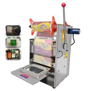 Machine de scellage de barquettes autonome manuelle de comptoir pour restauration rapide, scelleuse de barquettes, machine d'emballage - Product Image 1