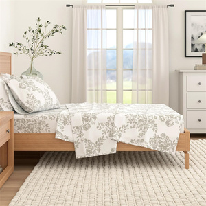 Lenzuolo di <span class=keywords><strong>flanella</strong></span> <span class=keywords><strong>Set</strong></span> 100% Queen Size cotone turco doppio spazzolato stampato <span class=keywords><strong>lenzuola</strong></span> Ultra-morbido <span class=keywords><strong>Set</strong></span> di biancheria da letto 4 pezzi - Product Image 4