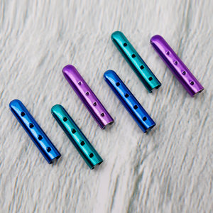 Embouts métalliques de haute qualité Coolstring à 4 trous, embouts ouverts électro-plaqués pour lacets, embouts peints sur sweat-shirt - Product Image 4