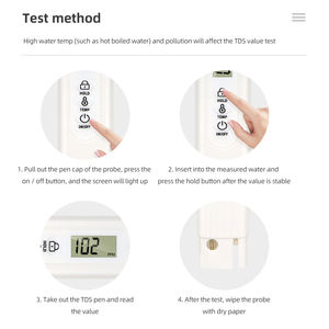 पानी की गुणवत्ता परीक्षक स्वचालित अंशांकन <span class=keywords><strong>0</strong></span>-990ppm शुद्धता पानी के मीटर टीडीएस स्विमिंग पूल पीने पानी एक्वैरियम के लिए पीएच मीटर - Product Image 5