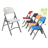 Heavy Duty 650 lbs Capacité de poids Empilable Pliable Portable Réunion Location HDPE Blanc En Plastique Chaises Pliantes Pour Événements
