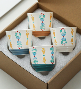 200ml Traditional Style Bone China Handheld Mug Flower Design Eco-Friendly BPA Free Dishwasher Safe Cups - Product Image 5