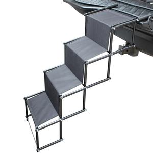 Escalera Plegable para Mascotas de Acero Inoxidable Ajustable de 4 Peldaños, Antideslizante, Portátil, Duradera, Accesorio para Mascotas - Product Image 4