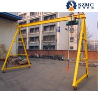 Grue semi-portique portative de type poussoir de main de marque de SZMC 3 tonnes 5 tonnes