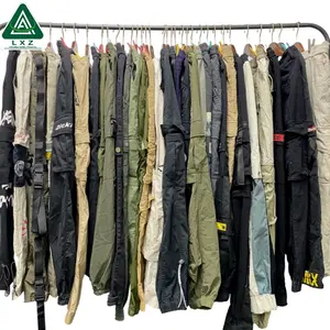 Used Clothes For Men In Bales Second Hand Adult Cargo Long Pants Bales Wholesale