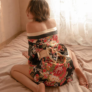 Kimono Sexy para mujer, Vestido corto, disfraz para dormitorio, juego de rol, lencería, albornoz, ropa de dormir - Product Image 6