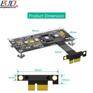 Usine en gros PCI-E 3.0 1X à NGFF M.2 Key-M 2280 NVME SSD adaptateur carte ventilateur de refroidissement avec câble d'extension 5CM en Stock - Product Image 2