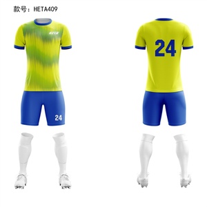 Maillot de football de haute qualité pour adultes et enfants, short de football, maillot de football personnalisé, ensemble de vêtements de sport sublimés - Product Image 4