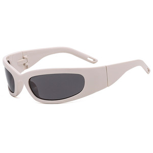 Wrap Around Trendy Fashion occhiali da sole donna uomo specchiato Sport Vintage Retro Oval Shades Baseball Cycling - Product Image 3