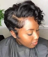Perruques Courtes Bob Lace Front en Gros Perruque Pixie Cut Cheveux Humains pour Femmes Noires Perruque Bouclée Cheveux Humains Brésiliens
