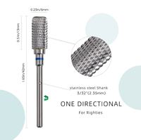 HYTOOS Embouts de ponceuse à ongles de sécurité 13mm, anti-poussière, D4S, en carbure, pour manucure électrique, outil pour droitiers