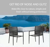 Chaises de Patio à cordes encadrées en Aluminium, mobilier d'extérieur pour petit balcon, ensembles de jardin et d'intérieur