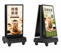 Affichage LCD extérieur étanche IP65 à double écran haute luminosité 2000 nits, alimenté par batterie, utilisé pour les restaurants