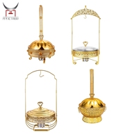 Chauffe-plats de table rond en acier inoxydable Mini chauffe-plats pour marmites Buffet Ensemble de restauration pour la maison Restaurant Potlucks