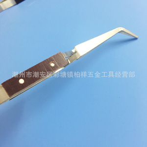 160mm Stainless Steel <b>Rebound</b> Tweezers with Wooden Handle, Reverse Tweezers, Curved Mouth Tweezers, Stainless Steel <b>Rebound</b> - Product Image 3