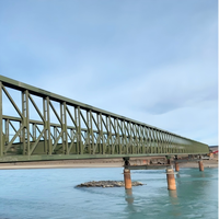 Puente de panel Bailey modular de gran envergadura personalizable con alta capacidad de carga para aplicaciones de cruce de mar y río