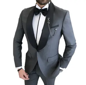 西装新郎礼服绅士官方标准尺寸礼服男士套装正式套装3件