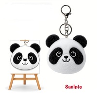 Usine certifiée BSCI EN71/ASTM, porte-clés en peluche panda mignon et kawaii de haute qualité, personnalisé, en coton doux