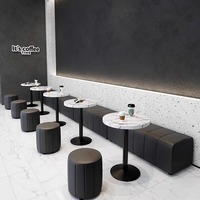 Table et chaises de salle à manger pour café, table de négociation, combinaison table et chaises pour salon de thé, banc de luxe léger