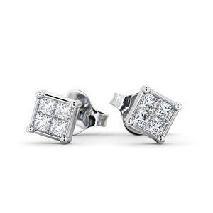 Square Princess Cut 0.40CTW Real Gold IGI Certified Lab Grown Diamond Stud Pendientes para boda Fiesta Mujeres Fancy Custom Jewelry - Product Image 3
