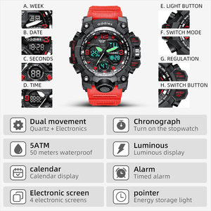 Orologio sportivo da uomo orologio digitale a LED e orologi da polso impermeabili Unisex Fashion Kids più costosi - Product Image 3