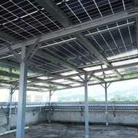 Support photovoltaïque intégré au bâtiment pour structure préfabriquée en acier, étanche, anti-typhon, installation rapide en 16 jours, pour carport agricole, garantie 25 ans