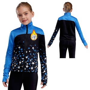 Sweat-shirt de patinage artistique pour filles de 6 à 16 ans, veste d'extérieur pour la gymnastique, la danse, l'entraînement, la compétition de patinage sur glace - Product Image 2