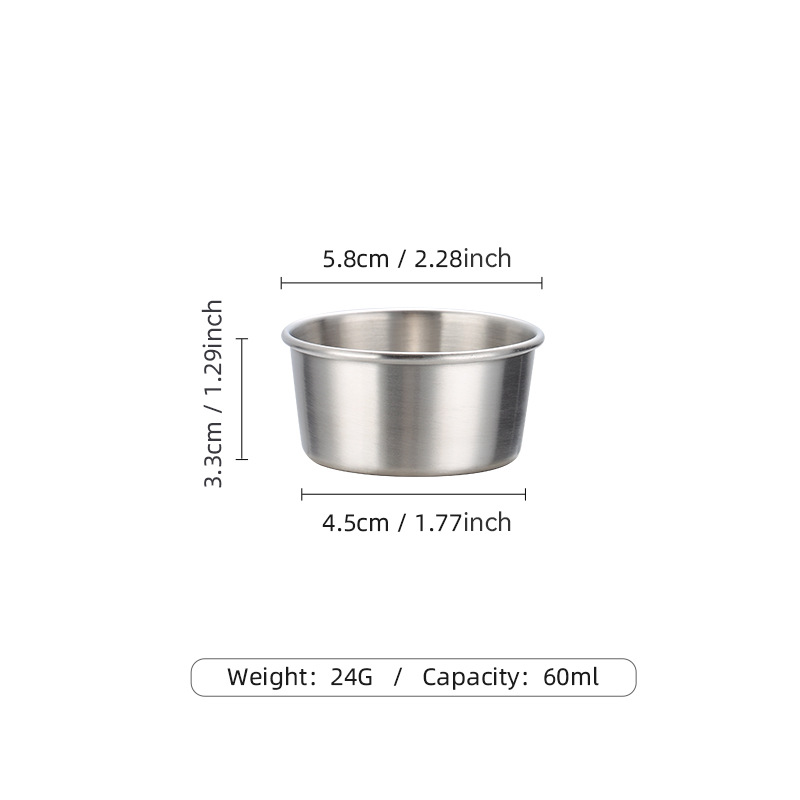 Silver  -- 60 ml suace dish