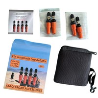4 Dégonfleurs de pneus réglables orange 10-30 PSI avec arrêt automatique, outil de dégonflage à visser pour camions, pick-ups, motos, JEEP, etc.