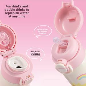 <span class=keywords><strong>Thermos</strong></span> portable Hilo Dodge pour enfants et étudiants, design de dessin animé de haute qualité, en acier inoxydable 316, avec paille, pour l'extérieur - Product Image 2