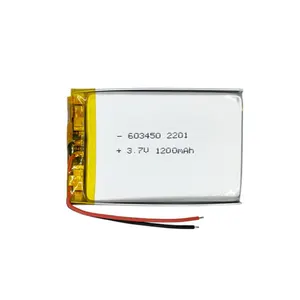 Baterai Polimer Litium 3.7 1200 V 603450 Mah 063450 Baterai Lipo Li Ion