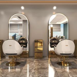 Miroir LED double face commercial de promotion d'usine Wss pour salon de coiffure, coupe de cheveux, salon de beauté, maquillage, design moderne, durable - Product Image 5