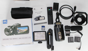 Caméra 64MP 8K HDV01-8K avec zoom 18X, écran tactile 3.0'', WiFi 2.4G, enregistrement à distance pendant la charge, Ultra <span class=keywords><strong>HD</strong></span> portable pour Vlog YouTube - Product Image 5