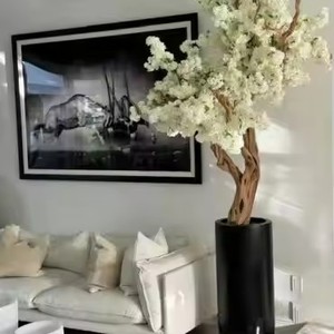 Arbre Bonsaï Artificiel en Fleurs de Cerisier, en Plastique et Soie, Durable et Écologique, de la Marque LUYI Custom Factory Outlet - Product Image 2