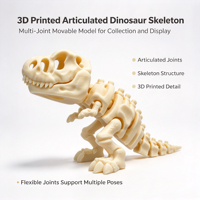 Modèle de dinosaure articulé flexible, structure squelettique, articulations mobiles, jouet de présentation sur le bureau pour les amateurs de dinosaures