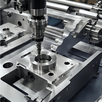 Pièces métalliques fabriquées, services de prototypage rapide par usinage CNC, pièces métalliques anodisées noires, kit métallique, fraisage CNC, pièces POM