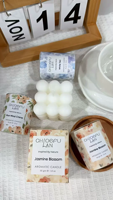 Bougie parfumée artisanale de luxe écologique à base de cire de soja botanique, mini pot en verre de 50 g, coffret cadeau d'aromathérapie, décoration d'intérieur, Noël