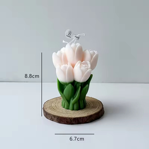 Velas Aromáticas Hechas a Mano con Forma de Tulipán y Aroma a Vainilla para Decoración del Hogar y Regalos de Boda, MOQ Bajo, Venta al Por Mayor - Product Image 4