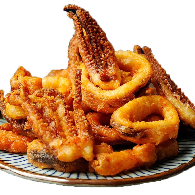 Стильные Оптовые закуски из морепродуктов приготовленная Еда Жареные щупальца и кольцо кальмара