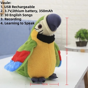 Loro Macaw Parlante: Repite <span class=keywords><strong>lo</strong></span> que Dices, Juguete de Peluche Electrónico con Grabación, Pájaro Animado que Habla, Juguete de Peluche para Mascotas - Product Image 4