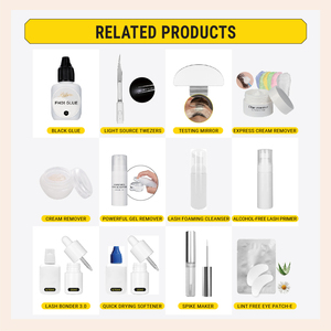 وصلة رموش هوليرين! رموش لاصقة فائقة اللطف وحساسية البشرة بأمان وسرعة مزيل للكريم - Product Image 6