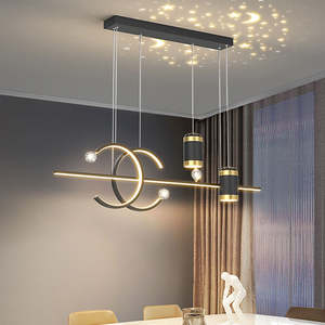 Candelabros de cielo estrellado moderno nórdico niños habitación comedor diseño tira larga luz colgante - Product Image 2